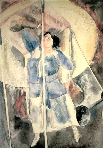 Mujer con saco de boxeo de Charles Demuth