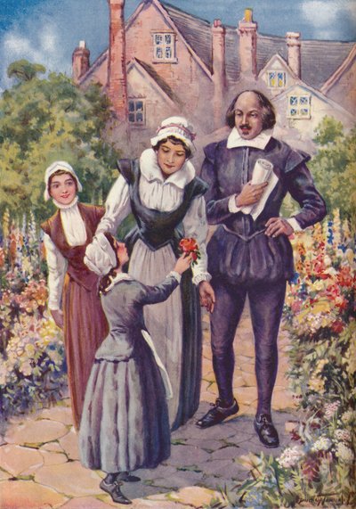 William Shakespeare - Una Flor Delicada para el Rey de los Poetas, c1925 de Charles Dudley Tennant