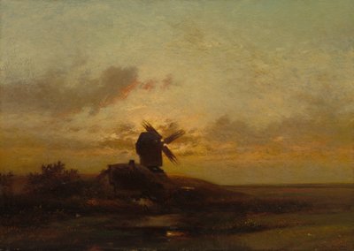 El molino de viento, finales de la década de 1850 (óleo sobre tela) de Charles Duprez