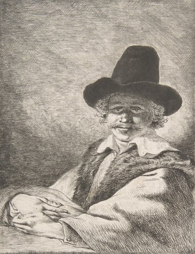 Retrato de Hombre Sentado con Sombrero de Charles Echard