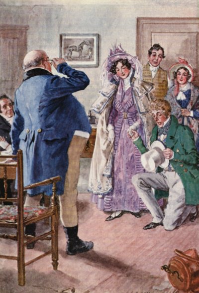 Ilustración para The Pickwick Papers de Charles Dickens (litografía en color) de Charles Edmund (after) Brock