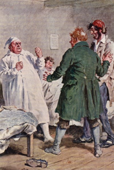 Ilustración para The Pickwick Papers de Charles Dickens (litografía en color) de Charles Edmund (after) Brock