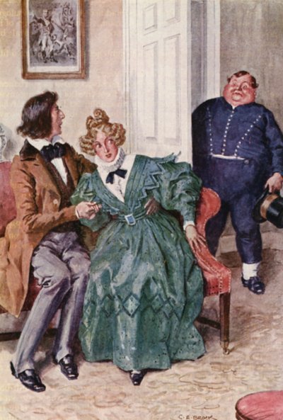 Ilustración para The Pickwick Papers de Charles Dickens (litografía en color) de Charles Edmund (after) Brock