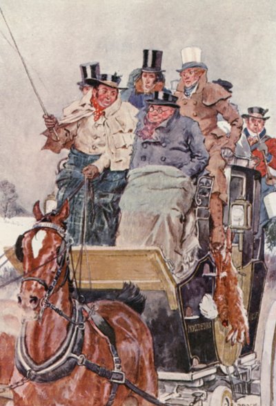 Ilustración para The Pickwick Papers de Charles Dickens (litografía en color) de Charles Edmund (after) Brock