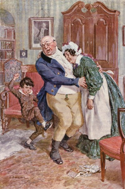 Ilustración para The Pickwick Papers de Charles Dickens (litografía en color) de Charles Edmund (after) Brock