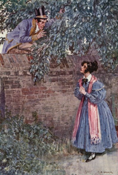 Ilustración para The Pickwick Papers de Charles Dickens (litografía en color) de Charles Edmund (after) Brock