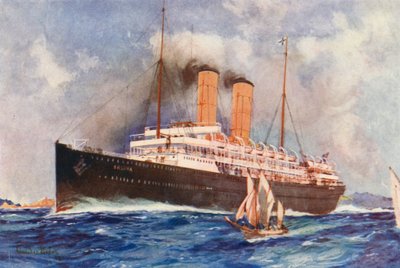 Orient liner SS Orsova (litografía en color) de Charles Edmund (after) Brock