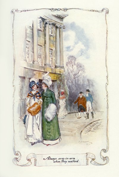 Siempre del brazo cuando caminaban, 1907 de Charles Edmund Brock