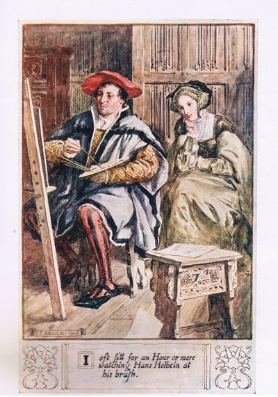 A menudo me siento durante una hora o más viendo a Hans Holbein en su pincel de Charles Edmund Brock