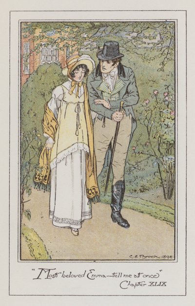 Ilustración para Emma de Jane Austen de Charles Edmund Brock