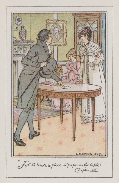 Ilustración para Emma de Jane Austen de Charles Edmund Brock