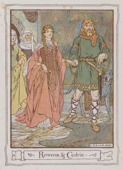 Ilustración de Ivanhoe de Sir Walter Scott de Charles Edmund Brock