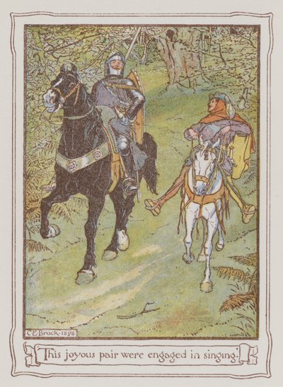 Ilustración para Ivanhoe de Sir Walter Scott de Charles Edmund Brock