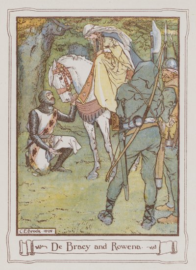 Ilustración para Ivanhoe de Sir Walter Scott de Charles Edmund Brock