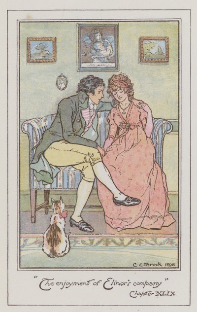 Ilustración para Sentido y Sensibilidad de Jane Austen de Charles Edmund Brock