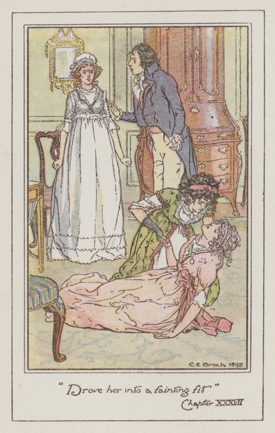Ilustración para Sentido y Sensibilidad de Jane Austen de Charles Edmund Brock