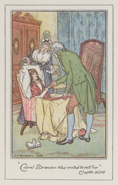 Ilustración para Sentido y Sensibilidad de Jane Austen de Charles Edmund Brock