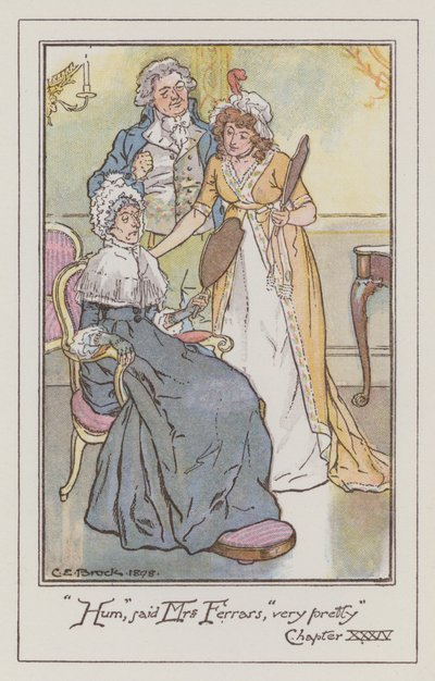 Ilustración para Sentido y Sensibilidad de Jane Austen de Charles Edmund Brock