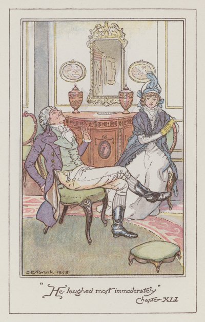 Ilustración para Sentido y Sensibilidad de Jane Austen de Charles Edmund Brock