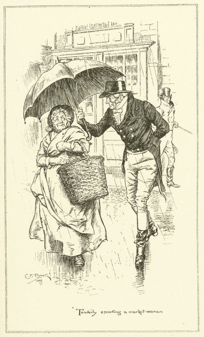 Ilustración para Los ensayos de Elia de Charles Lamb (grabado) de Charles Edmund Brock