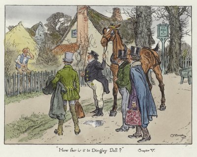 Ilustración para los Papeles de Pickwick de Charles Edmund Brock