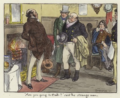 Ilustración para los Papeles de Pickwick de Charles Edmund Brock