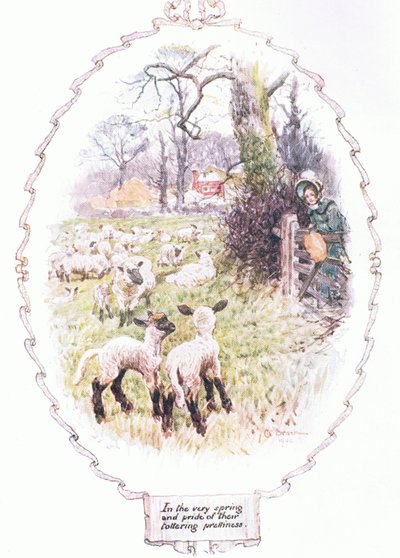 En la misma primavera de su tambaleante belleza (litografía en color) de Charles Edmund Brock