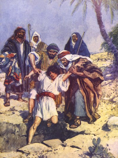 Los hermanos de José lo arrojan al pozo de Charles Edmund Brock