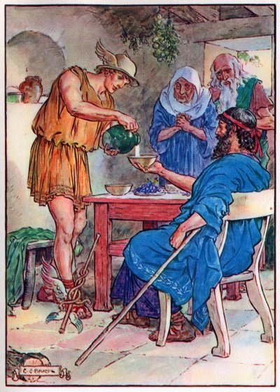 Júpiter y Mercurio en la casa de Filemón y Baucis, de 