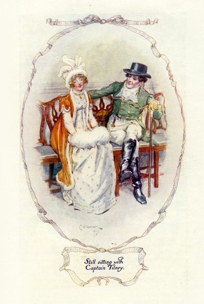 Aún sentado con el Capitán Tilney, 1907 de Charles Edmund Brock