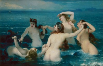 Sirenas retozando en el mar de Charles Edouard Boutibonne