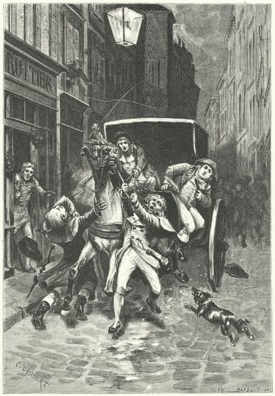 El arresto de Georges Cadoudal, conspirador bretón contra el régimen revolucionario francés de Charles Edouard Delort