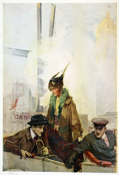 The Home-Coming of Bibbs, de The Turmoil, pub. 1915 (litografía en color) de Charles Edward Chambers