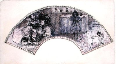 Diseño de abanico (Le Boudoir) de Charles Edward Conder