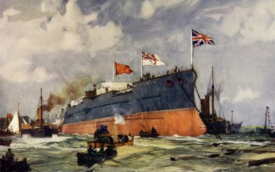 El lanzamiento del Londres en Portsmouth de Charles Edward Dixon