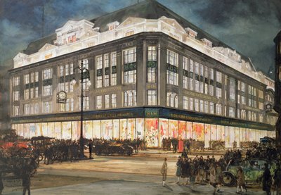 El nuevo edificio, Bourne y Hollingsworth, Oxford Street de Charles Edward Dixon