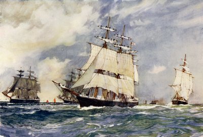 El Escuadrón de Entrenamiento de Vela, 1899 de Charles Edward Dixon