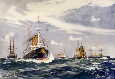 El escuadrón de entrenamiento a vapor, 1900 de Charles Edward Dixon