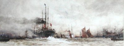 El Támesis en Blackwall Reach de Charles Edward Dixon