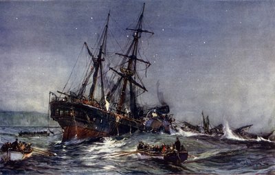 El naufragio del Birkenhead, 1852 de Charles Edward Dixon