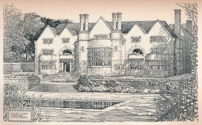 Tirley Court, Cheshire: Frente sur, 1906 de Charles Edward Mallows