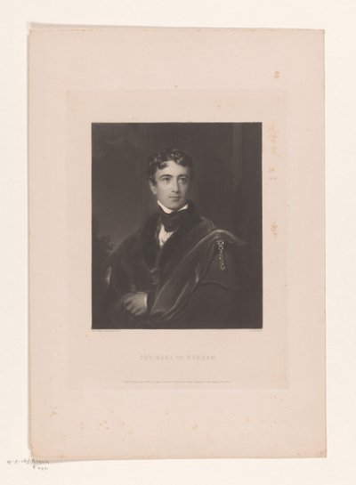Portret de John George Lambton El conde de Durham (título sobre el objeto) de Charles Edward Wagstaff