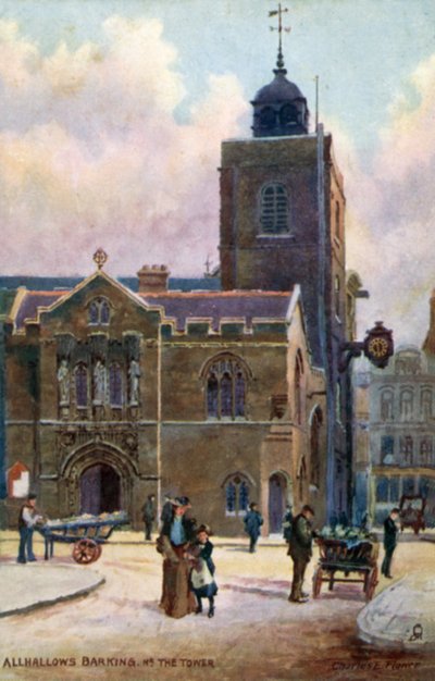 All-Hallows-by-the-Tower, Londres de Charles Edwin Flower
