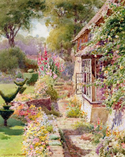 Jardín de Kings Manor en East Hendred, Oxon de Charles Edwin Flower