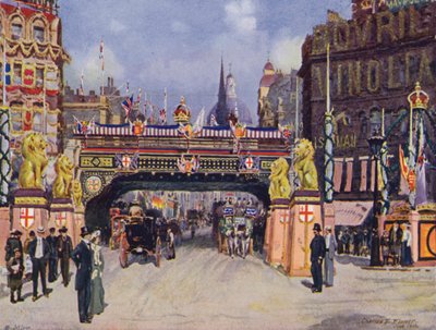 Ludgate Circus en junio de 1902 de Charles Edwin Flower