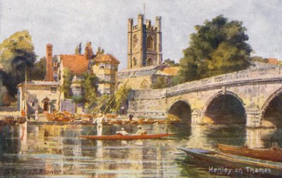 Río Támesis: Henley on Thames (litografía en color) de Charles Edwin Flower