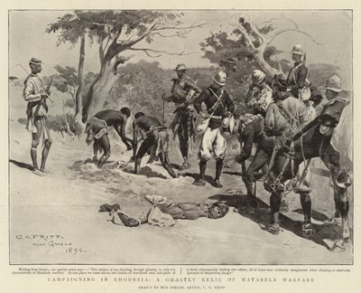 Campaña en Rodesia, un espantoso relicto de la guerra Matabele de Charles Edwin Fripp