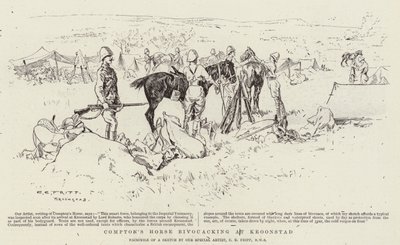 El caballo de Compton acampando en Kroonstad de Charles Edwin Fripp