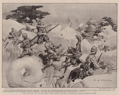 La batalla de Spion Kop, la carrera hacia la montaña bajo fuego intenso de Charles Edwin Fripp