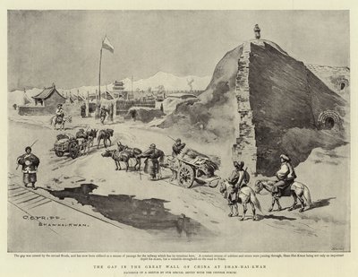La brecha en la Gran Muralla China en Shan-Hai-Kwan de Charles Edwin Fripp